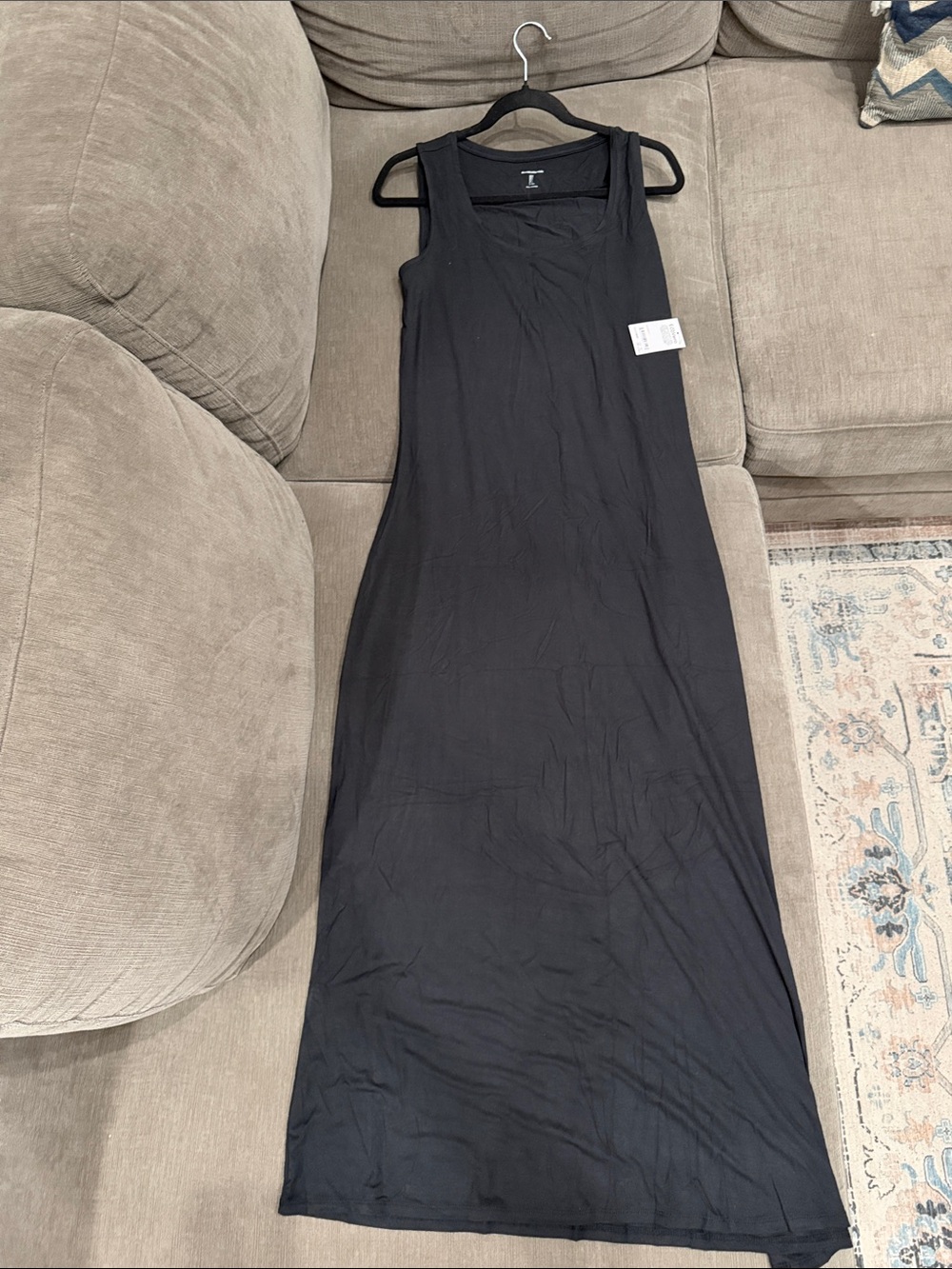 Women's Black Sleeveless Maxi Dress